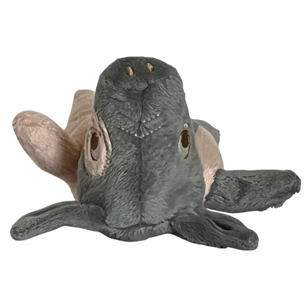 Gray Pink Non Free-Standing Piglet Plush Small Size